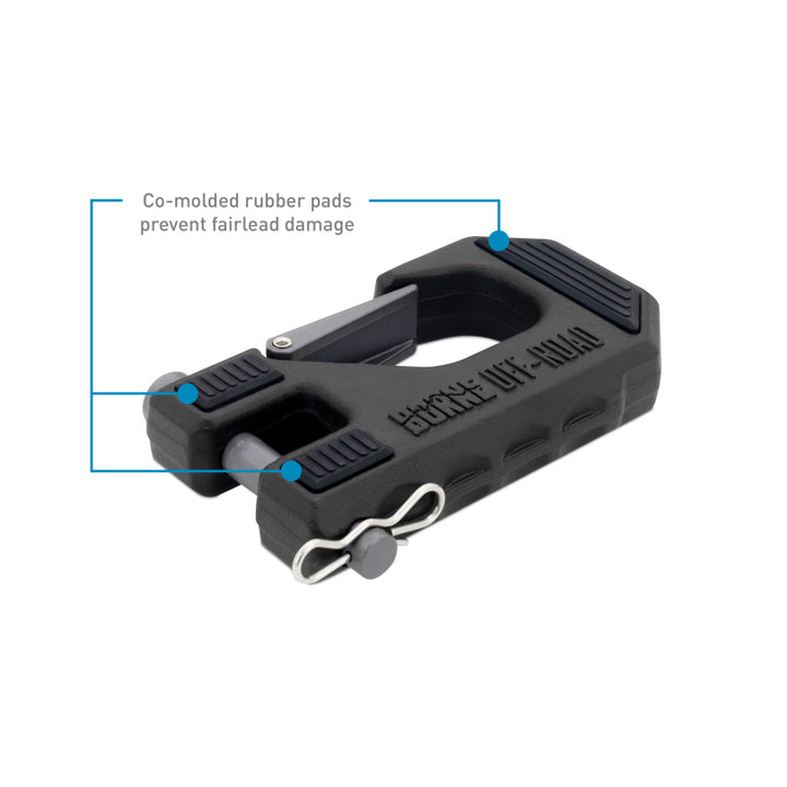 Borne Off-Road Winch Hook - 3/8in Rope - Hand Strap - Blue - Bull Strap