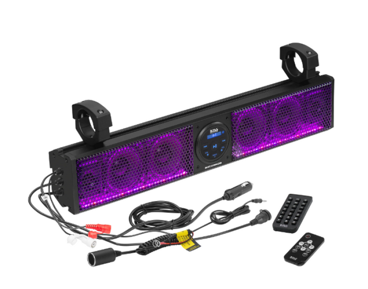 Boss Audio Systems ATV UTV 26in Sound Bar System w/ RGB Illumination - Bull Strap
