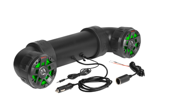 Boss Audio Systems ATV UTV Amplified Bluetooth Sound System 4in Speakers - RGB Illumination - Bull Strap
