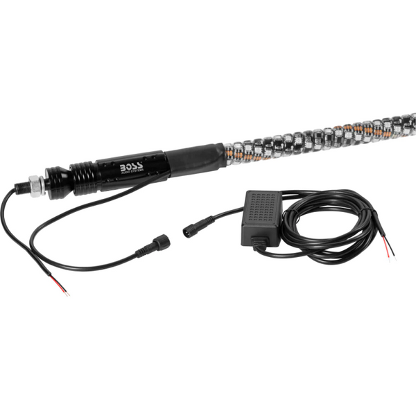 Boss Audio Systems ATV Whip Antenna/ 48 inch/ Multicolor/ IP67 Weatherproof - Bull Strap