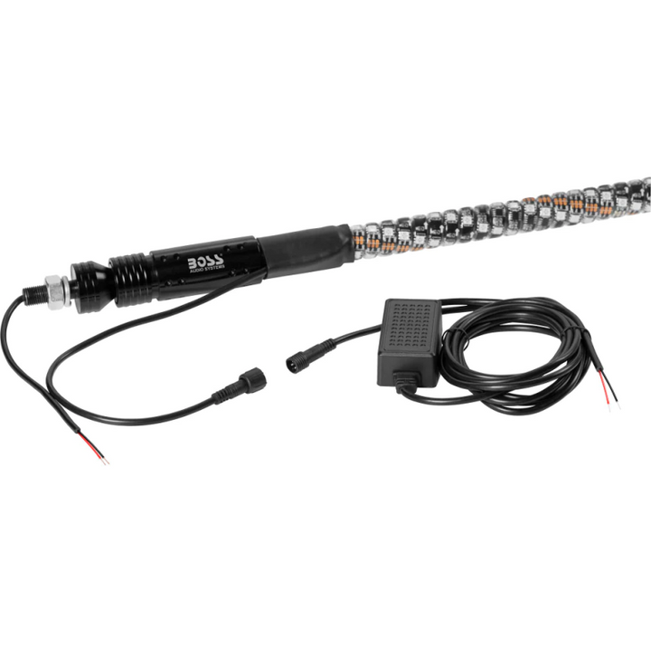Boss Audio Systems ATV Whip Antenna/ 48 inch/ Multicolor/ IP67 Weatherproof - Bull Strap