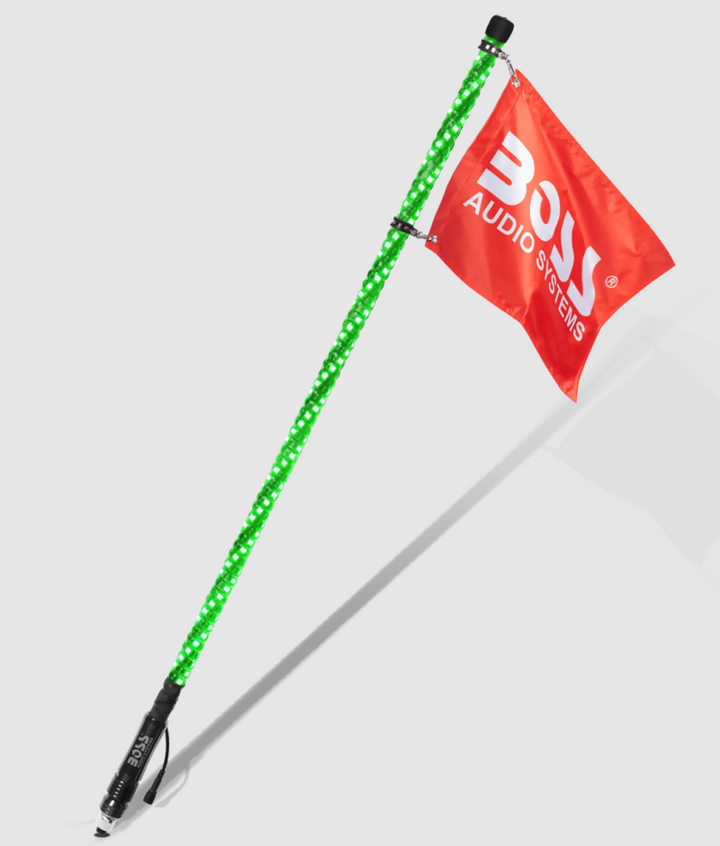 Boss Audio Systems ATV Whip Antenna/ 48 inch/ Multicolor/ IP67 Weatherproof - Bull Strap