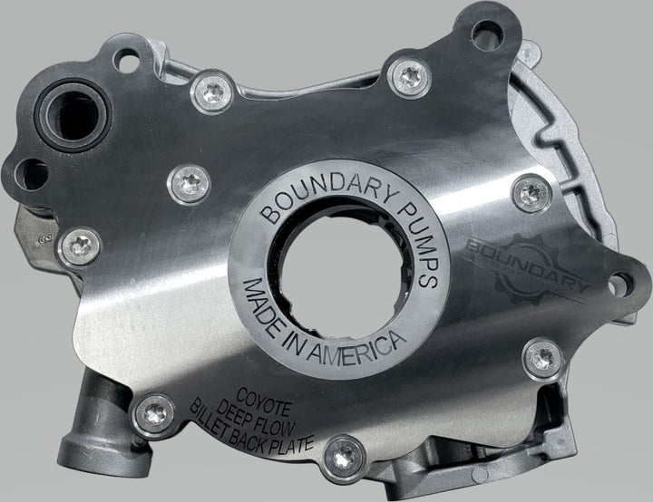 Boundary 11-17 Ford Coyote (All Types) V8 Oil Pump Assembly Vane Ported MartenWear Treated Gear - Bull Strap