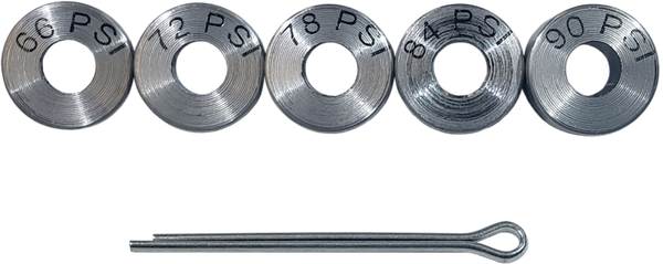 Boundary 89-05 Ford/Mazda BP (All Types) I4 Shim Kit (7/14/21/28/35 PSI) w/Retaining Pin - Bull Strap