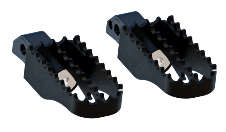 Burly Brand Pegs Passenger MX Black - Bull Strap