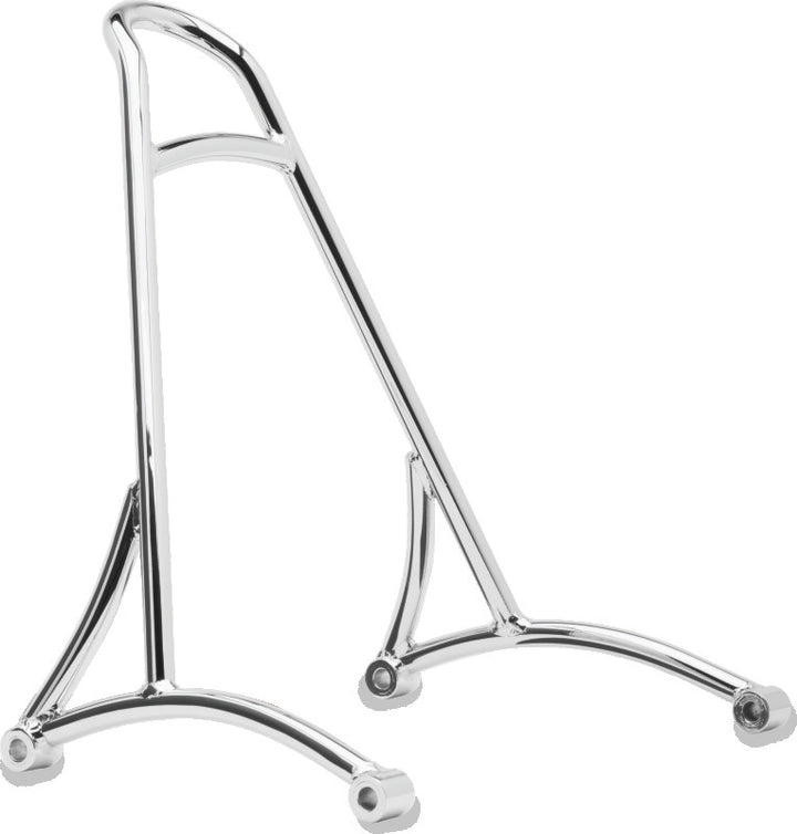 Burly Brand Short Sissy Bar 13in - Chrome - Bull Strap