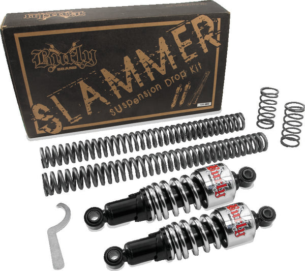 Burly Brand Slammer Kit - Chrome - Bull Strap