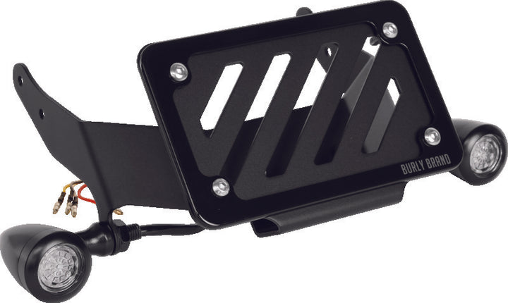 Burly Brand Turn Signal/License Plate Kit - Bull Strap