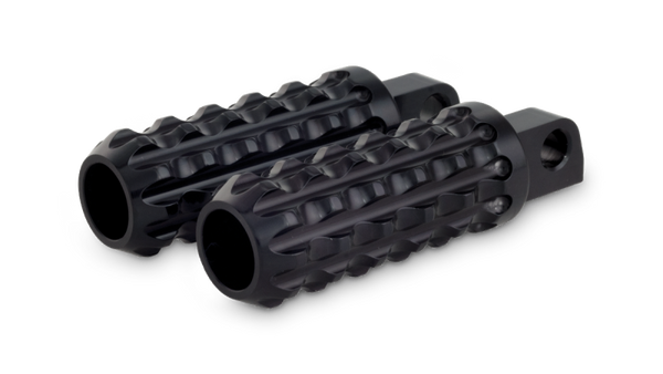 Burly Brand Universal Reaper Billet Footpeg Set - Black - Bull Strap