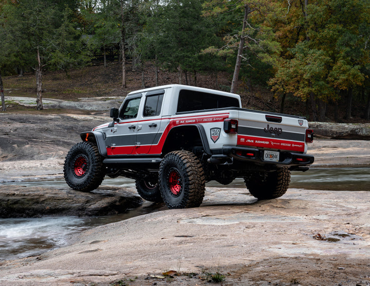 Bushwacker 2020 Jeep Gladiator Launch Edition Flat Style Flares 4pc - Black - Bull Strap