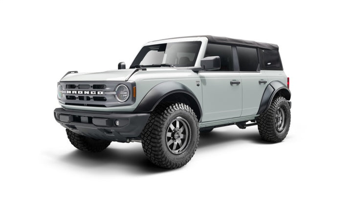 Bushwacker 2021+ Ford Bronco 4-Door Extend-A-Flares 4pc - Black - Bull Strap