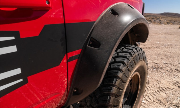 Bushwacker 2021+ Ford Bronco 4-Door Pocket Style Flares 4pc - Black - Bull Strap