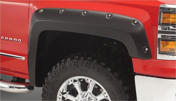 Bushwacker 86-95 Suzuki Samurai Pocket Style Flares 4pc - Black - Bull Strap