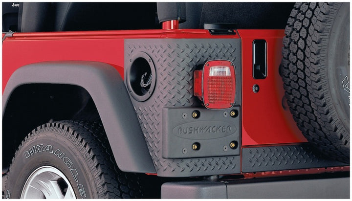 Bushwacker 97-06 Jeep Wrangler Trail Armor Rear Corners - Black - Bull Strap