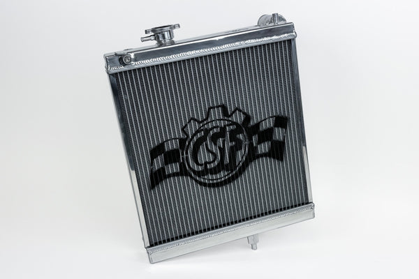 CSF 03-07 Mitsubishi Lancer EVO 7/8/9 1/2 Size Radiator - Polished - Bull Strap