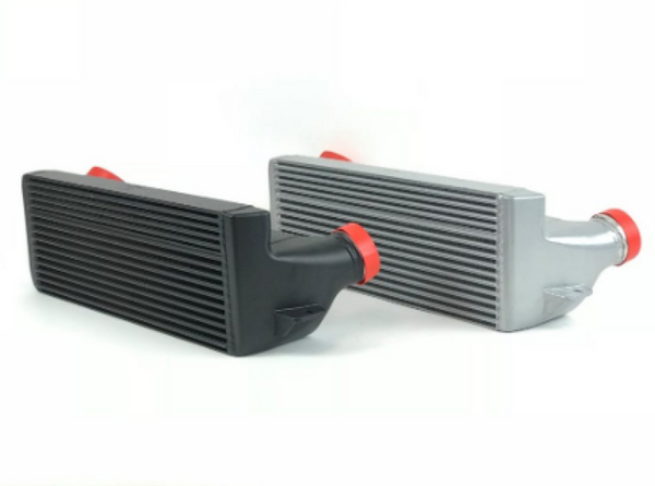 CSF 04-13 BMW 335i/xi (E90/E91/E92/E93) High Performance Stepped Core Bar/Plate Intercooler - Black - Bull Strap