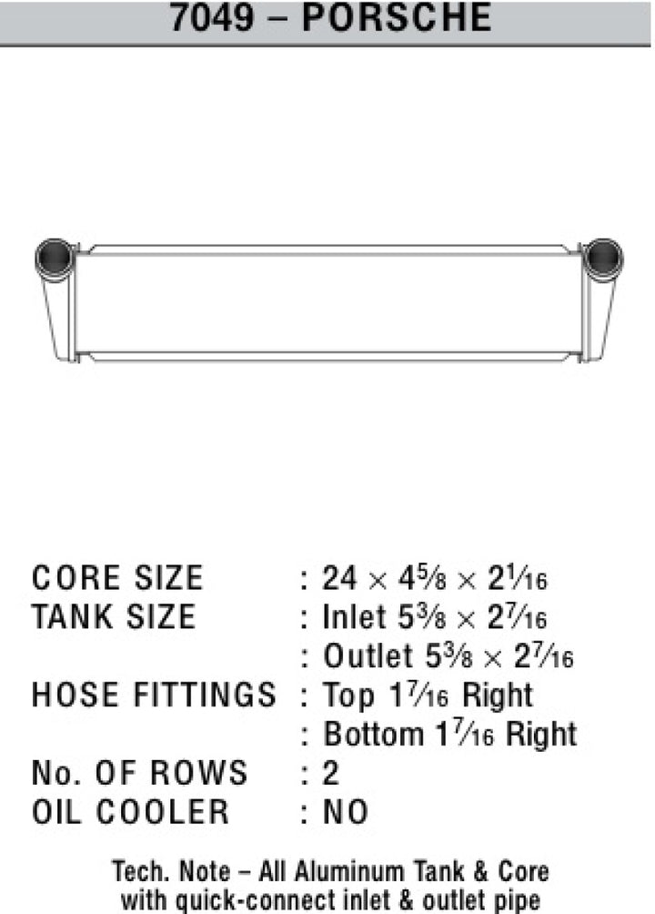 CSF 05-11 Porsche Boxster (987) / 05-11 Porsche 911 Carrera (997) Center Radiator - Bull Strap