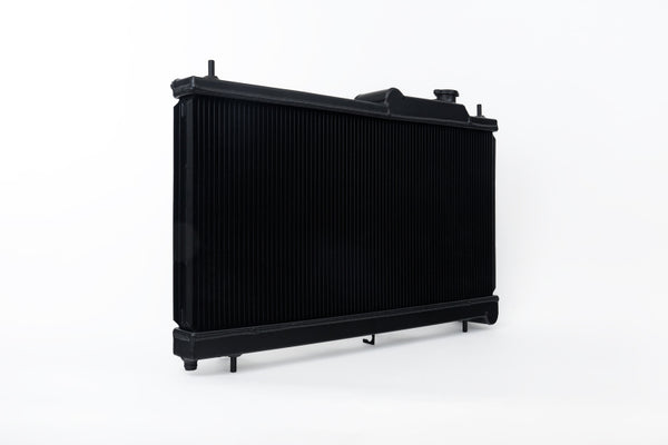 CSF 08-21 Subaru WRX/STI 2-Row 42mm Race-Spec All Aluminum Radiator - Black - Bull Strap