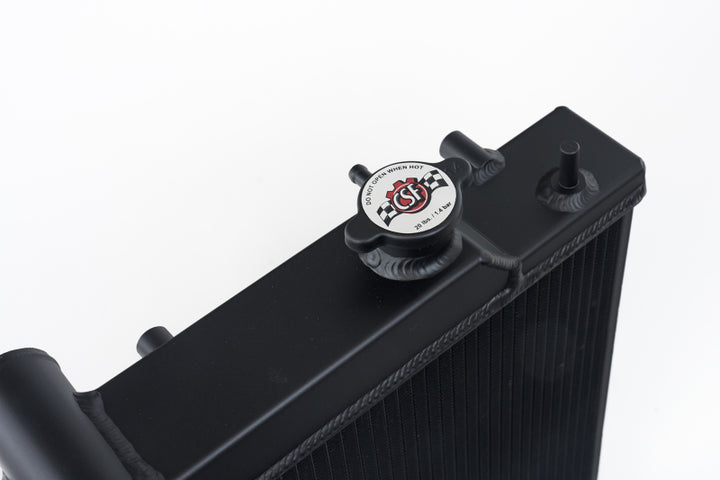 CSF 08-21 Subaru WRX/STI 2-Row 42mm Race-Spec All Aluminum Radiator - Black - Bull Strap