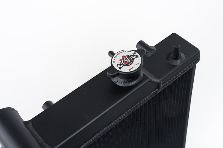 CSF 08-21 Subaru WRX/STI 2-Row 42mm Race-Spec All Aluminum Radiator - Black - Bull Strap