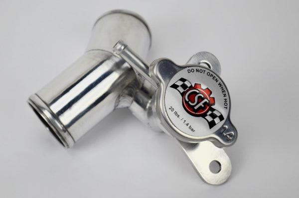 CSF 13+ BRZ / 13-20 Toyota 86 / 22+ GR86 Aluminum Filler Neck w/ High Pressure Radiator Cap - Bull Strap