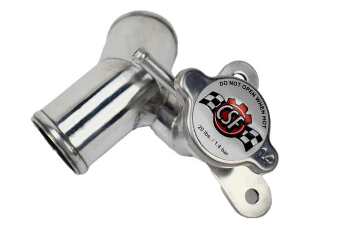 CSF 13+ BRZ / 13-20 Toyota 86 / 22+ GR86 Aluminum Filler Neck w/ High Pressure Radiator Cap - Bull Strap