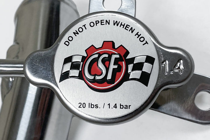CSF 13+ BRZ / 13-20 Toyota 86 / 22+ GR86 Aluminum Filler Neck w/ High Pressure Radiator Cap - Bull Strap