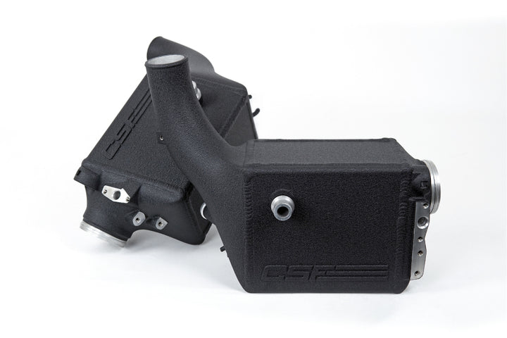 CSF 16-21 BMW M5 (F90) / 17-21 BMW M8 (F91/F92/F93) Twin Charge-Air-Cooler Set - Crinkle Black - Bull Strap