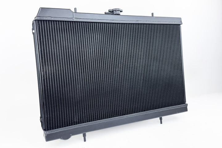 CSF 89-94 Nissan GT-R / GTS / GTE / GXi R32 High-Performance All-Aluminum Radiator - Black - Bull Strap