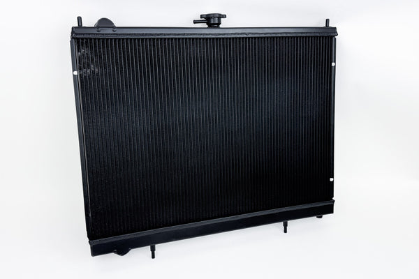 CSF 99-02 Nissan GT-R / GT R34 High-Performance All-Aluminum Radiator - Black - Bull Strap