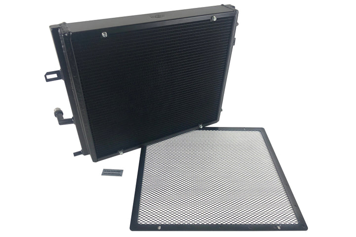 CSF BMW B58/B48 Front Mount Triple-Pass Heat Exchanger w/Rock Guard - Black - Bull Strap