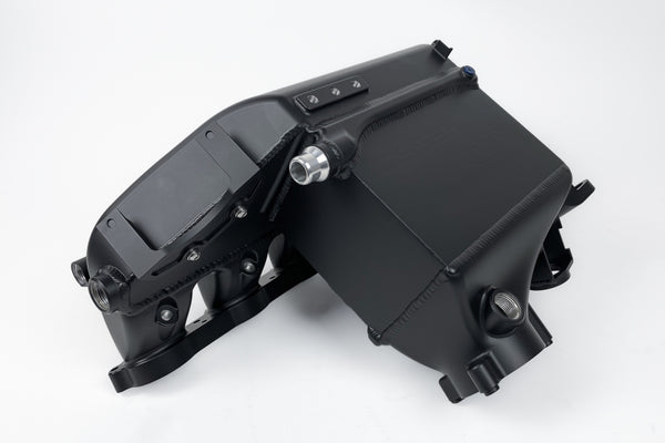 CSF BMW M2/M3/M4 S58 Comp & Non-Comp (G8X) Charge-Air Cooler Manifold - Thermal Dispersion Black - Bull Strap