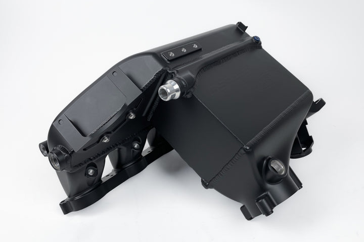 CSF BMW M2/M3/M4 S58 Comp & Non-Comp (G8X) Charge-Air Cooler Manifold - Thermal Dispersion Black - Bull Strap