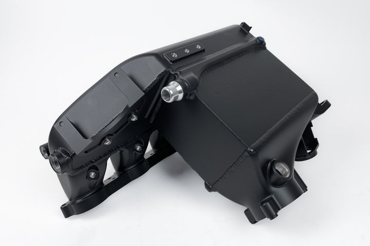 CSF BMW M2/M3/M4 S58 Comp & Non-Comp (G8X) Charge-Air Cooler Manifold - Thermal Dispersion Black - Bull Strap