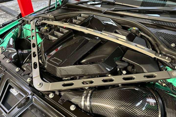 CSF BMW M2/M3/M4 S58 Comp & Non-Comp (G8X) Charge-Air Cooler Manifold - Thermal Dispersion Black - Bull Strap