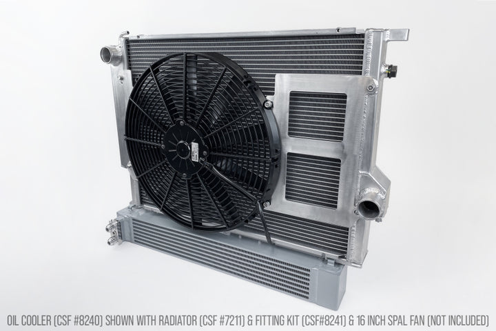 CSF BMW S54 Swap Race-Spec Oil Cooler - Bull Strap