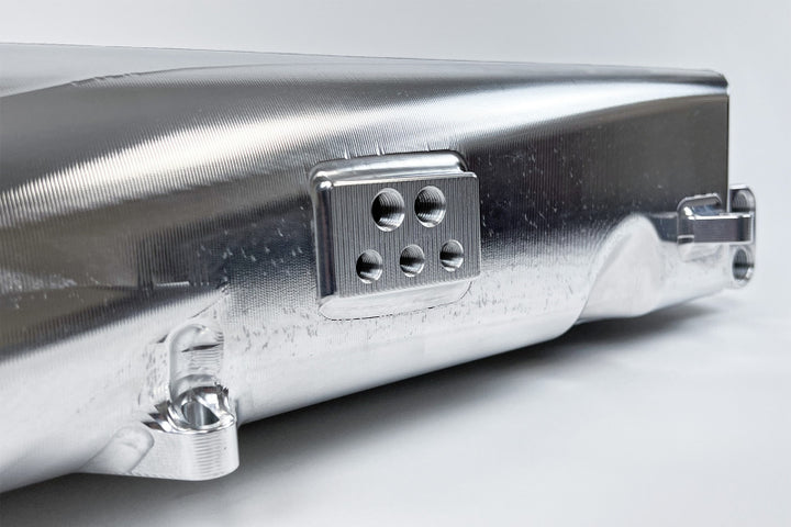 CSF Gen 2 B58 Race X Charge-Air-Cooler Manifold - Raw Billet Aluminum Finish - Bull Strap