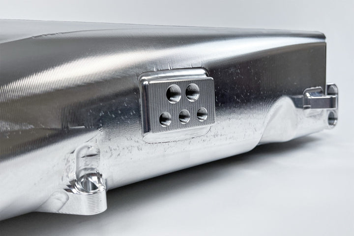 CSF Gen 2 B58 Race X Charge-Air-Cooler Manifold - Raw Billet Aluminum Finish - Bull Strap