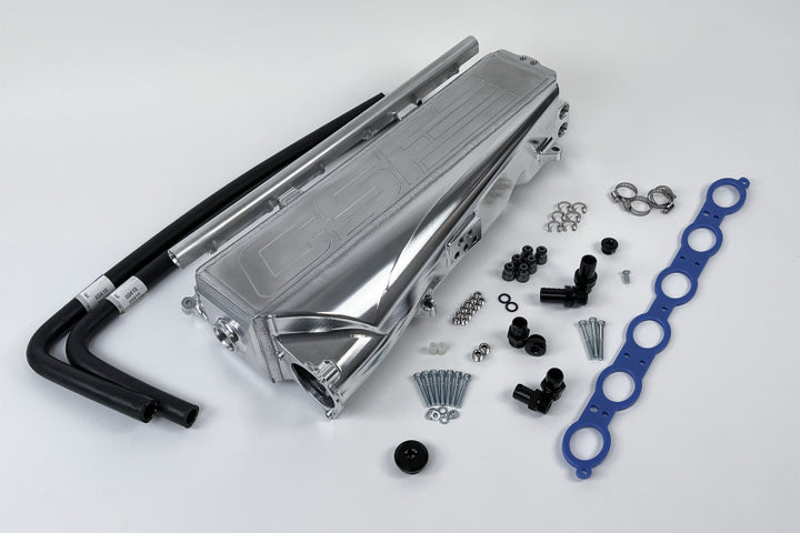 CSF Gen 2 B58 Race X Charge-Air-Cooler Manifold - Raw Billet Aluminum Finish - Bull Strap