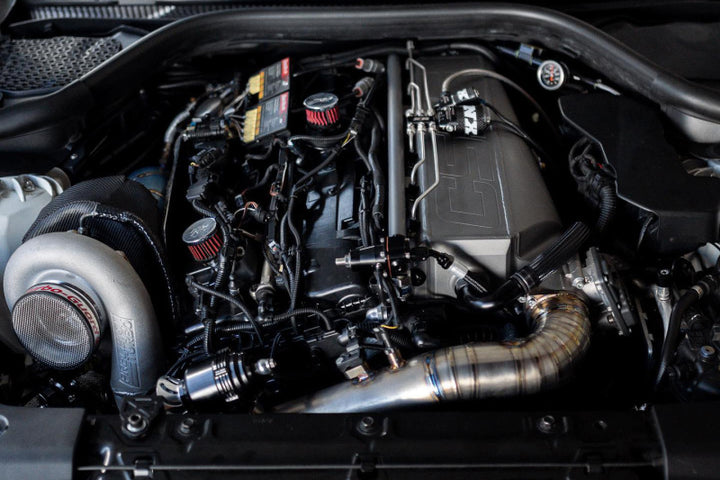 CSF Gen 2 B58 Race X Charge-Air-Cooler Manifold - Thermal Black Finish - Bull Strap