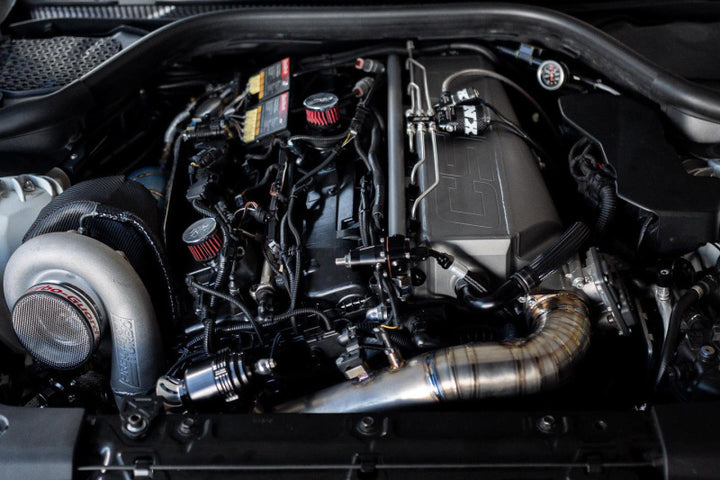 CSF Gen 2 B58 Race X Charge-Air-Cooler Manifold - Thermal Black Finish - Bull Strap