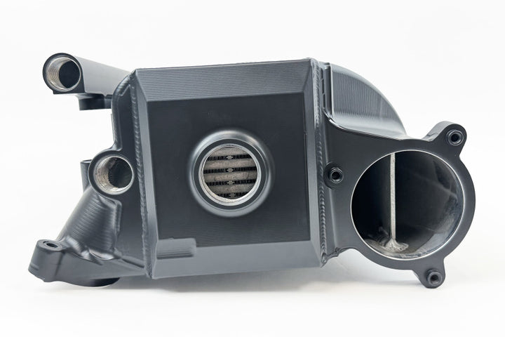 CSF Gen 2 B58 Race X Charge-Air-Cooler Manifold - Thermal Black Finish - Bull Strap