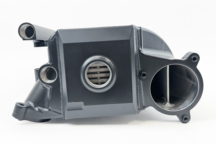 CSF Gen 2 B58 Race X Charge-Air-Cooler Manifold - Thermal Black Finish - Bull Strap