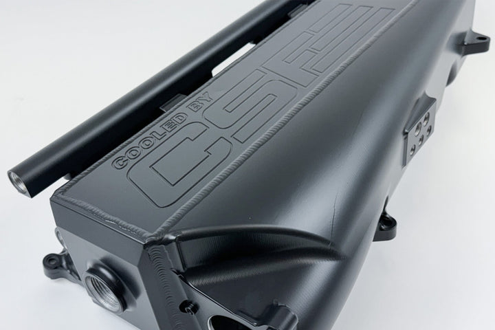 CSF Gen 2 B58 Race X Charge-Air-Cooler Manifold - Thermal Black Finish - Bull Strap