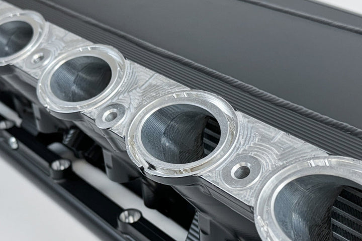 CSF Gen 2 B58 Race X Charge-Air-Cooler Manifold - Thermal Black Finish - Bull Strap