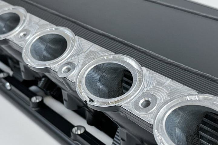 CSF Gen 2 B58 Race X Charge-Air-Cooler Manifold - Thermal Black Finish - Bull Strap