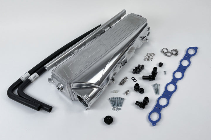 CSF Gen 2 B58 Race X Charge-Air-Cooler Manifold - Thermal Black Finish - Bull Strap