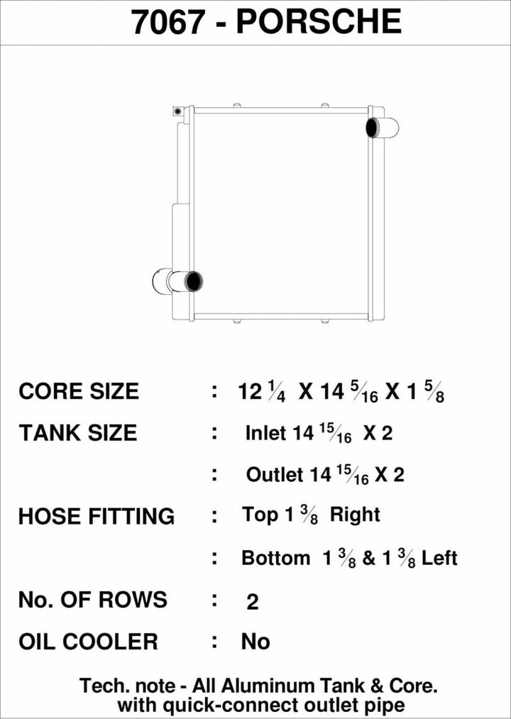 CSF Porsche 911 Carrera (991.1) / Porsche Boxster (981) / Porsche GT4 (991) - Right Side Radiator - Bull Strap