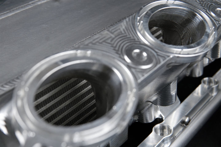 CSF Toyota A90/A91 Supra/ BMW G-Series B58 Charge-Air Cooler Manifold- Machined Billet Aluminum - Bull Strap