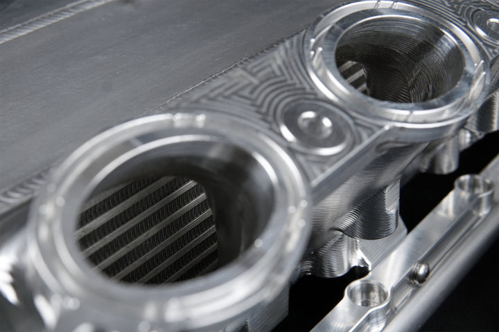 CSF Toyota A90/A91 Supra/ BMW G-Series B58 Charge-Air Cooler Manifold- Machined Billet Aluminum - Bull Strap